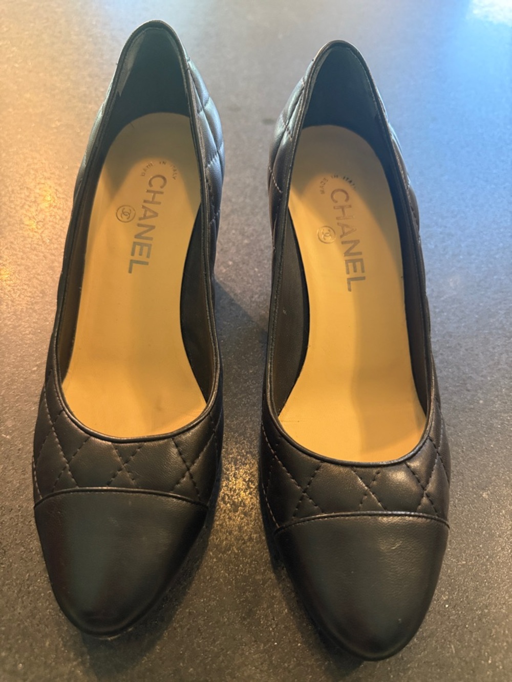 CHANEL Black Quilted Leather Pumps - Classic Women's Heels